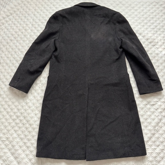 American Male Charcoal Gray Long Wool Cashmere Overcoat Sz L 42 - Picture 15 of 16